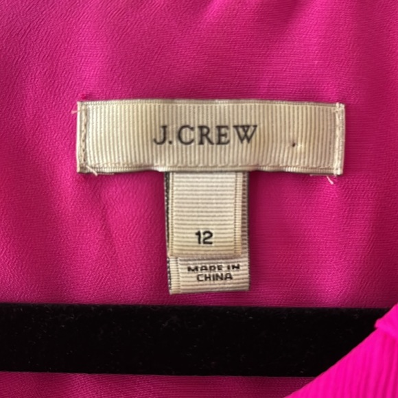 NWOT J Crew 100% silk fuscia pink sleeveless pleated ruffle round neck blouse - Picture 4 of 9